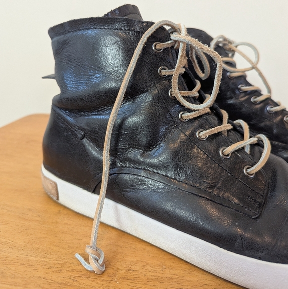 Blackstone Black Leather Lace-up Boots Mens EU 46 - Picture 3 of 16